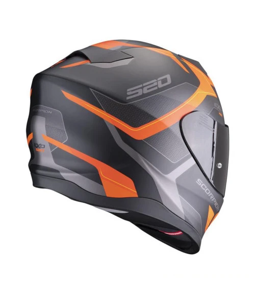 SCORPION EXO-520 EVO FULL FACE HELMET ELAN BLACK ORANGE 4 SCORPION EXO-520 EVO FULL FACE HELMET ELAN BLACK ORANGE - Image 2