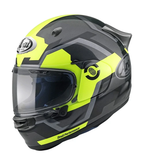 ARAI QUANTIC FULL FACE HELMET FACE FLOUR YELLOW 3 ARAI QUANTIC FULL FACE HELMET FACE FLOUR YELLOW