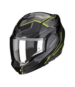 SCORPION EXO-TECH EVO ANIMO BLACK YELLOW FRONT HELMET