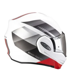 SCORPION EXO-TECH EVO GENRE WHITE SILVER RED FLIP FRONT HELMET -Motorcycle Accessories ETEGENWHRD 3 50996.1683835261