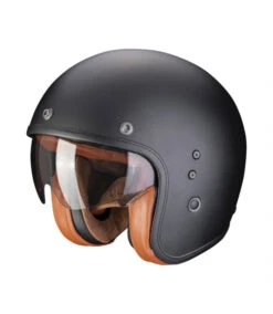 SCORPION EXO-BELFAST EVO LUXE OPEN FACE HELMET MATT BLACK
