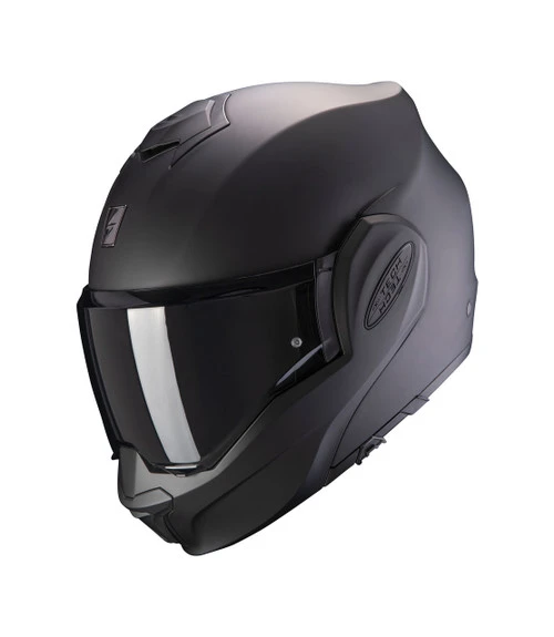 SCORPION EXO-TECH EVO FLIP FRONT HELMET MATT BLACK 3 SCORPION EXO-TECH EVO FLIP FRONT HELMET MATT BLACK