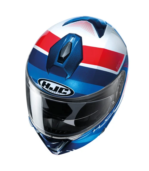 HJC I-90 HOLLEN FLIP FRONT HELMET RED BLACK BLUE 5 HJC I-90 HOLLEN FLIP FRONT HELMET RED BLACK BLUE - Image 3