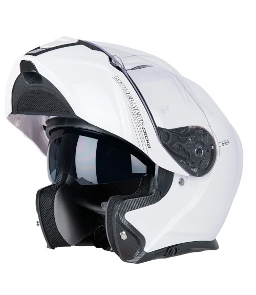MT GECKO FLIP FRONT HELMET WHITE 4 MT GECKO FLIP FRONT HELMET WHITE - Image 2