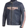 TRIUMPH BRADDAN AIR RACE LEATHER JACKET BLUE 2 TRIUMPH BRADDAN AIR RACE LEATHER JACKET BLUE -Motorcycle Accessories TR2332 1 24661.1677666667