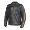 TRIUMPH BRADDAN SPORT LEATHER JACKET BLACK GOLD