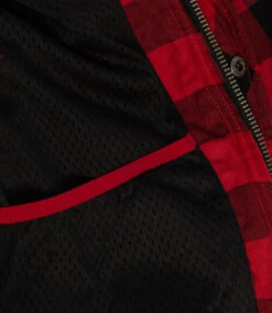 VENTI MENS ROGUE KEVLAR RIDING SHIRT BLACK RED -Motorcycle Accessories VEC303RED 8 87579.1677325432