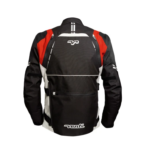 VENTI CHANNEL WATERPROOF TEXTILE JACKET BLACK GREY RED 4 VENTI CHANNEL WATERPROOF TEXTILE JACKET BLACK GREY RED - Image 2