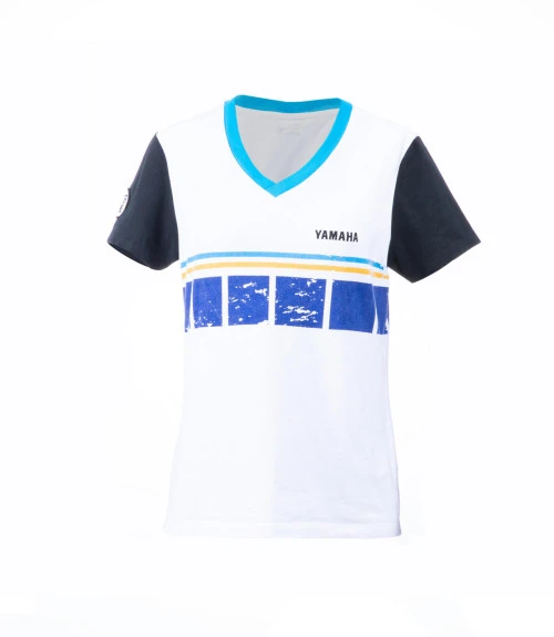 YAMAHA LADIES FASTER SONS WHITE TEE 3 YAMAHA LADIES FASTER SONS WHITE TEE