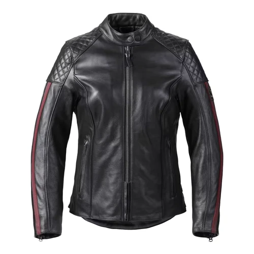 Triumph BRADDAN WOMENS SPORT JACKET BLACK RED 3 Triumph BRADDAN WOMENS SPORT JACKET BLACK RED