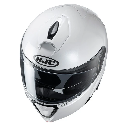 HJC I-90 PLAIN FLIP FRONT HELMET GLOSS WHITE 5 HJC I-90 PLAIN FLIP FRONT HELMET GLOSS WHITE - Image 3
