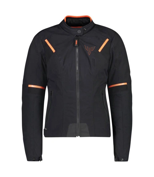 YAMAHA LADIES MT WATERPROOF TEXTILE JACKET BLACK ORANGE 3 YAMAHA LADIES MT WATERPROOF TEXTILE JACKET BLACK ORANGE